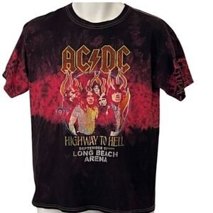 AC/DC Tie Dye Reprint of Highway to Hell. Size Medium